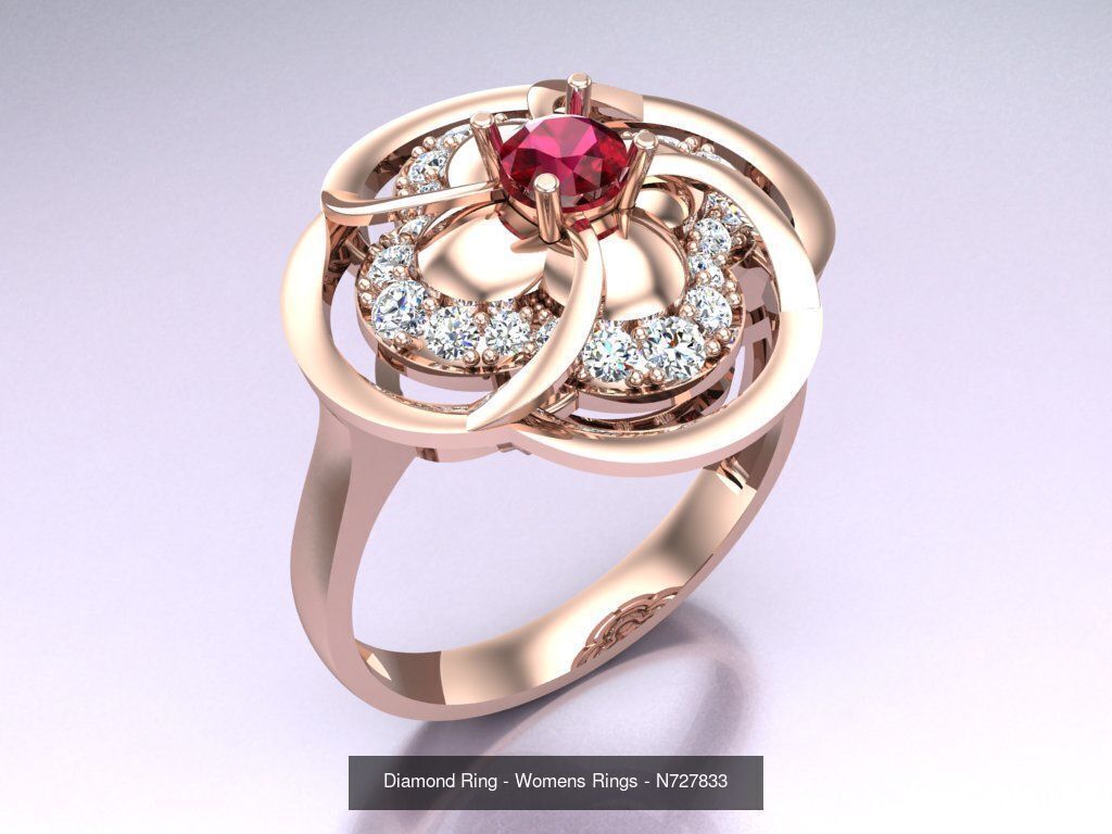 Collection 3d Ring Jewellery - 100 Rings N04 _85