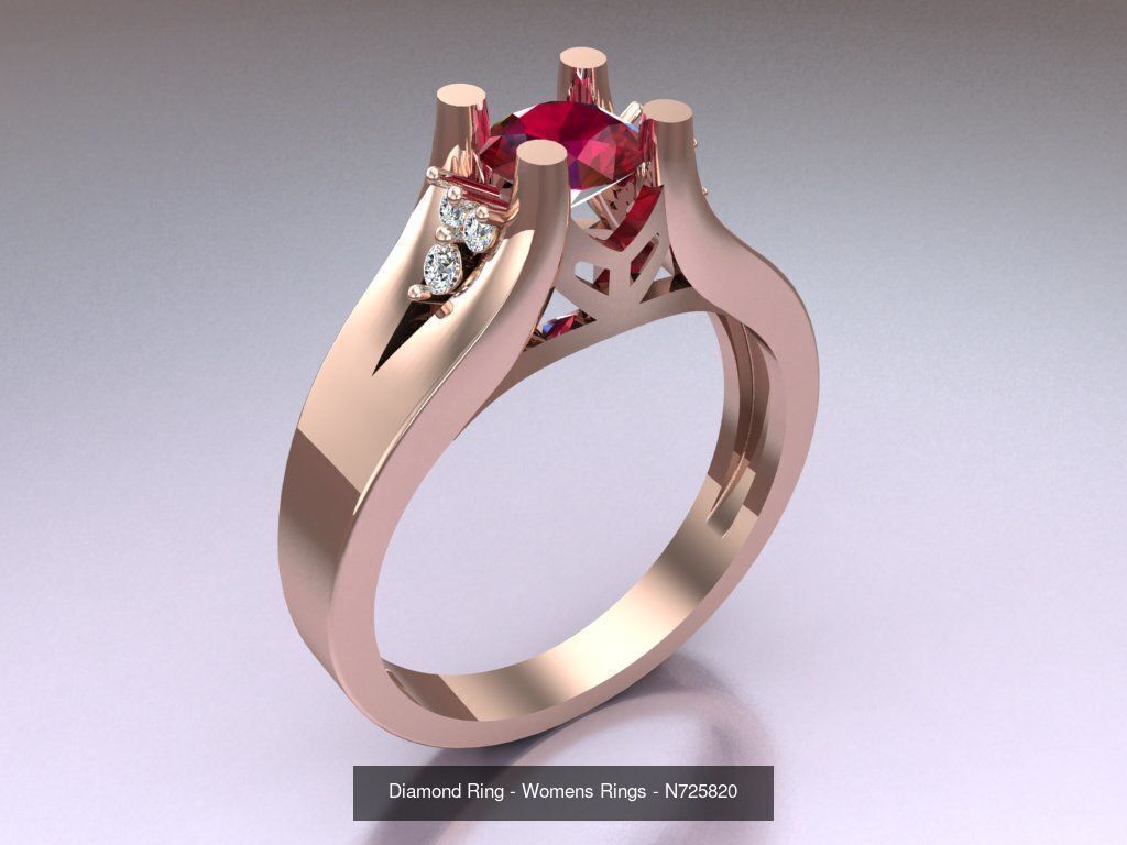Collection 3d Ring Jewellery - 100 Rings N04 _54