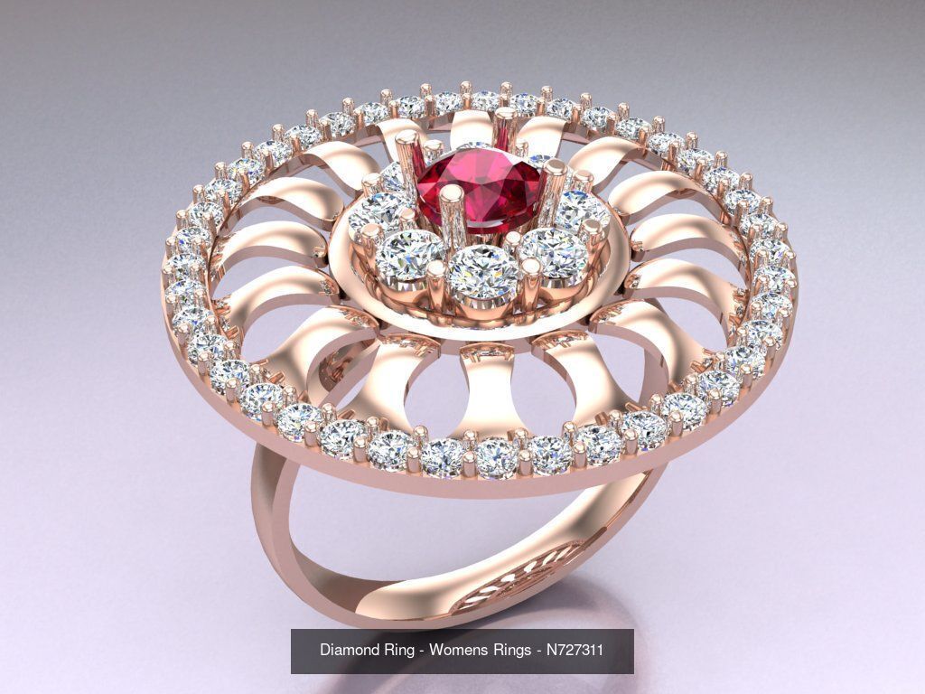 Collection 3d Ring Jewellery - 100 Rings N04 _69