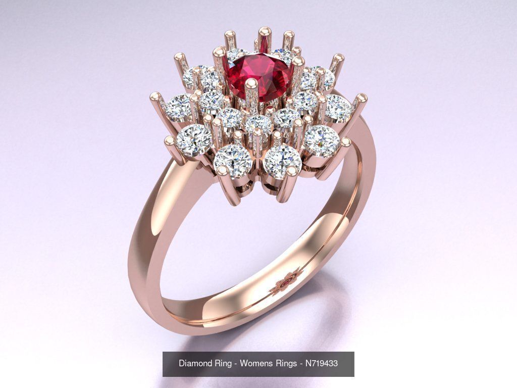 Collection 3d Ring Jewellery - 100 Rings N04 _35