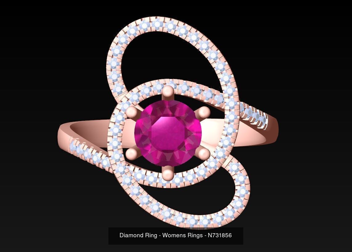 Collection 3d Ring Jewellery - 100 Rings N04 _51
