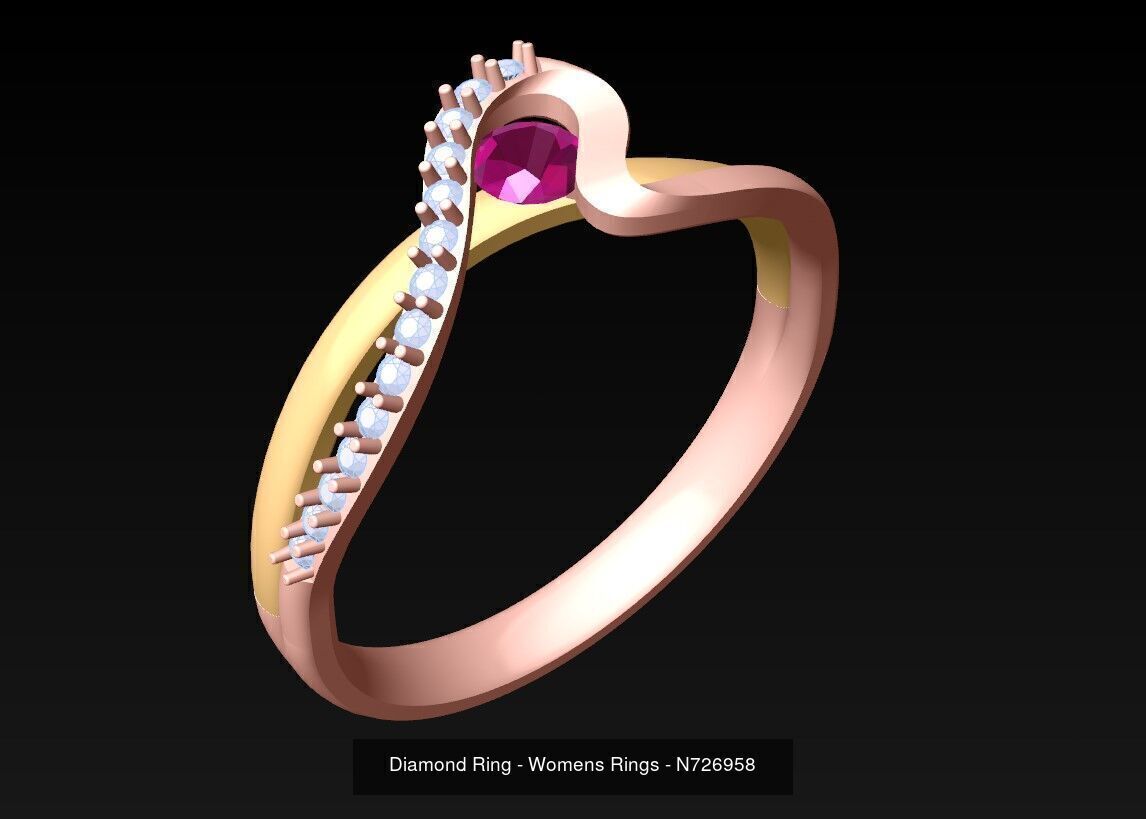 Collection 3d Ring Jewellery - 100 Rings N04 _107
