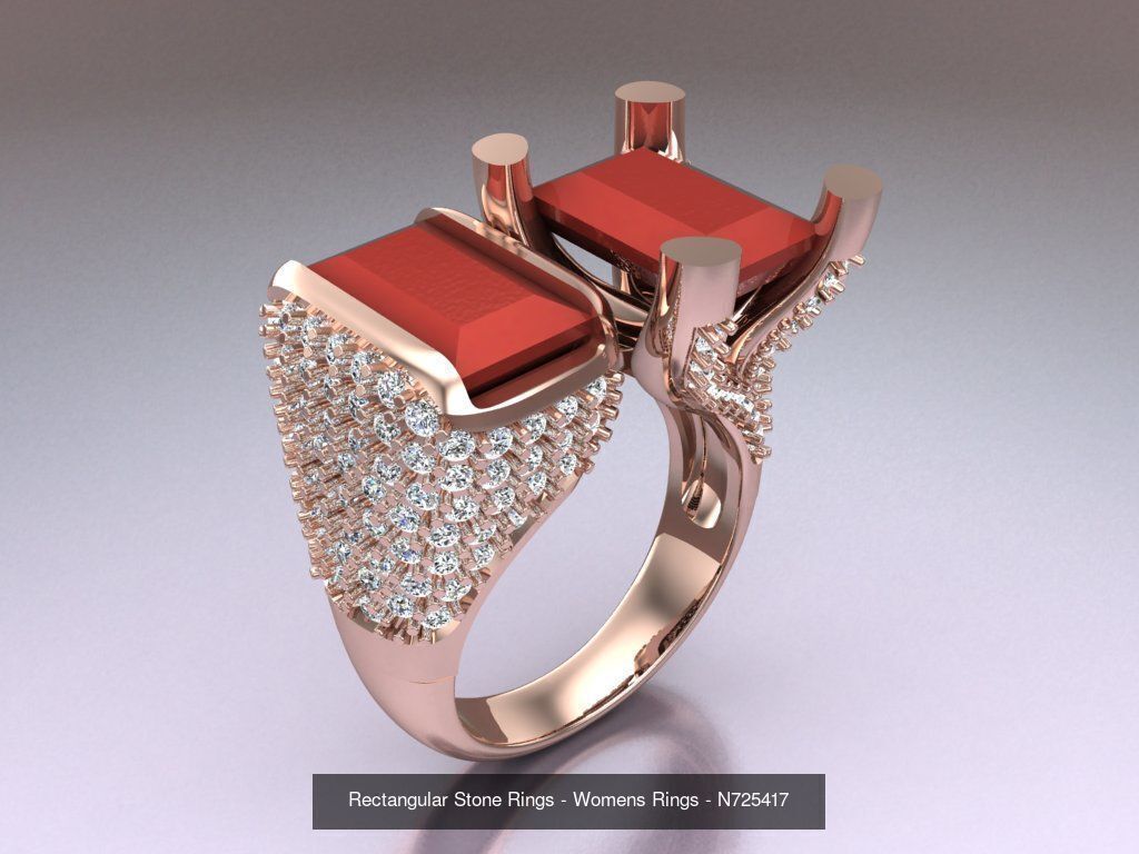 Collection 3d Ring Jewellery - 100 Rings N04 _86