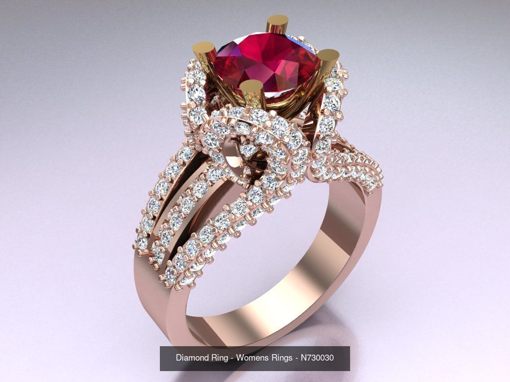 Collection 3d Ring Jewellery - 100 Rings N04 _46
