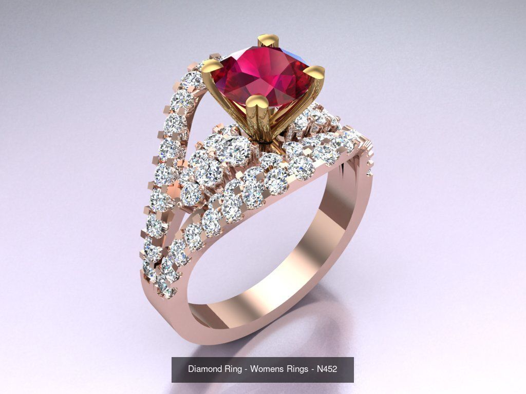 Collection 3d Ring Jewellery - 100 Rings N04 _19