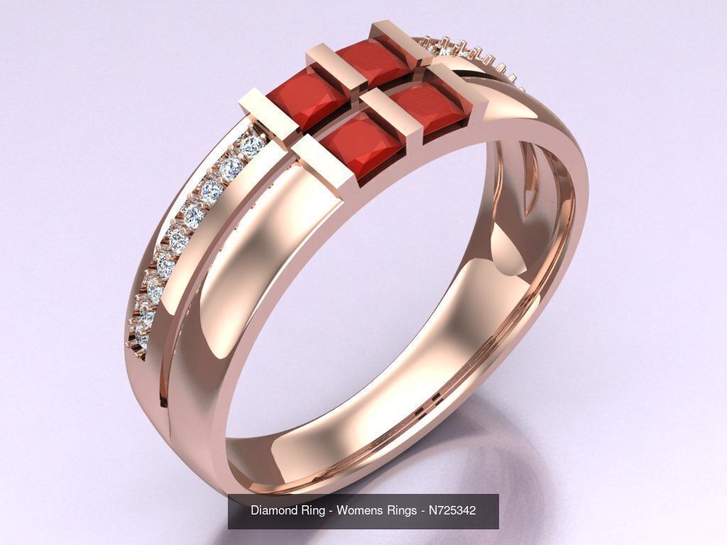 Collection 3d Ring Jewellery - 100 Rings N04 _81