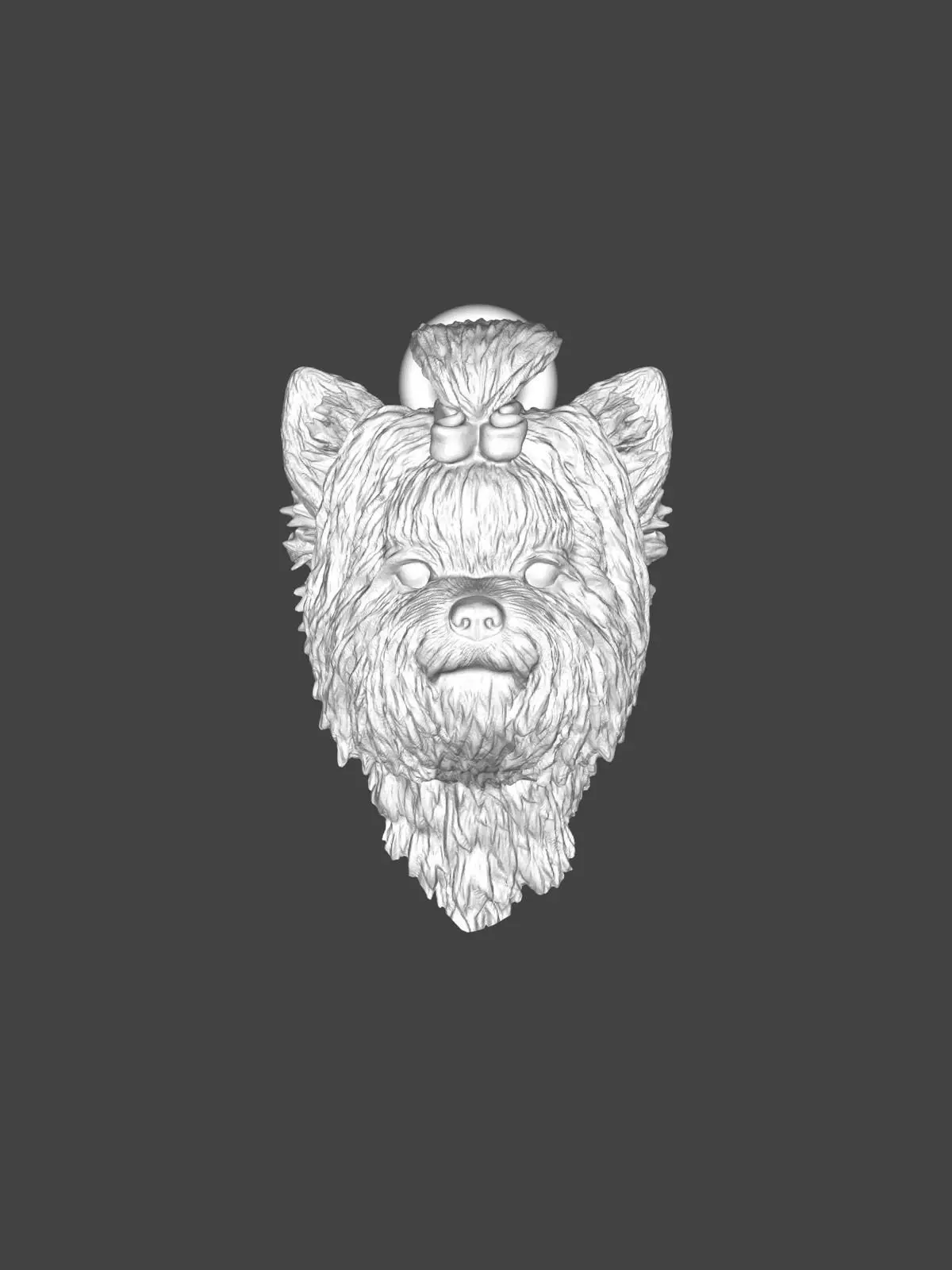Biewer Yorkshire Terrier STL - 3D Cute Dog Keychain 3D print model_0