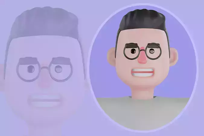 Stylized 3D Male Designer Character - Cartoon Creative Artist