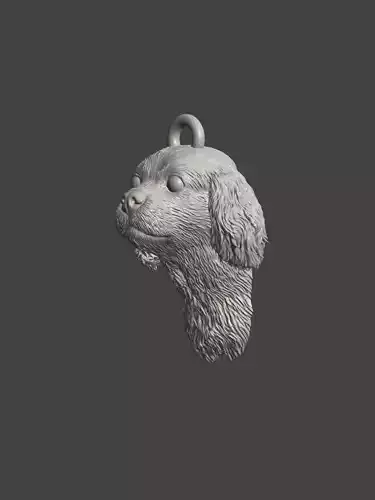 Cavalier King Charles STL - 3D  Dog Keychain 