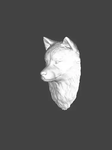 Samoyed Dog STL - 3D Fluffy Dog Keychain  3D print model