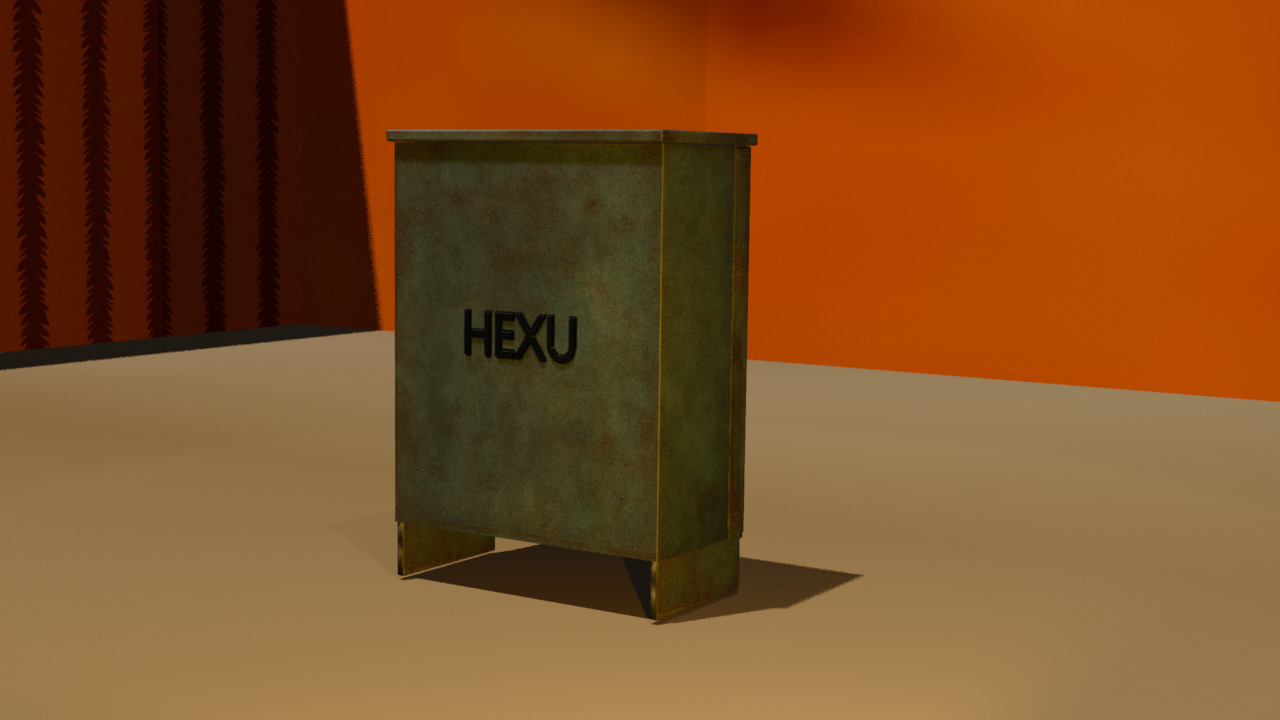 Industrial Utility Box Game Ready Low Poly 3D Model Low-poly 3D model_3