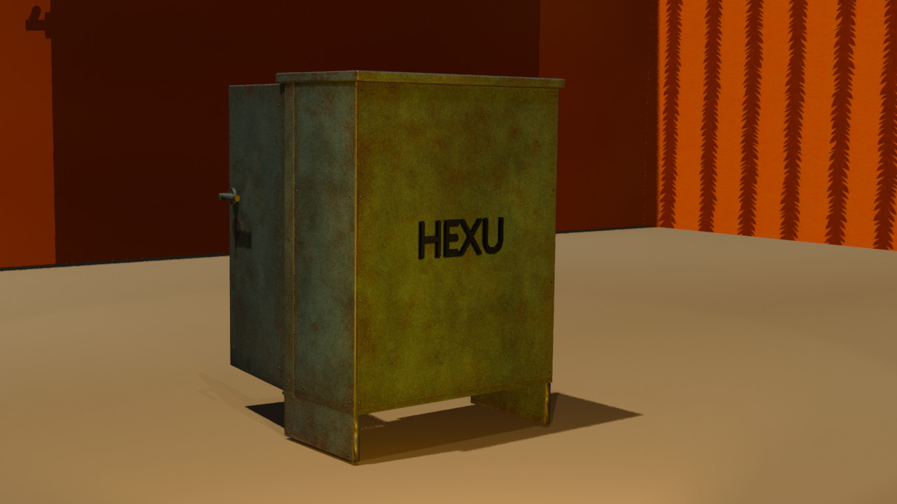 Industrial Utility Box Game Ready Low Poly 3D Model Low-poly 3D model_2