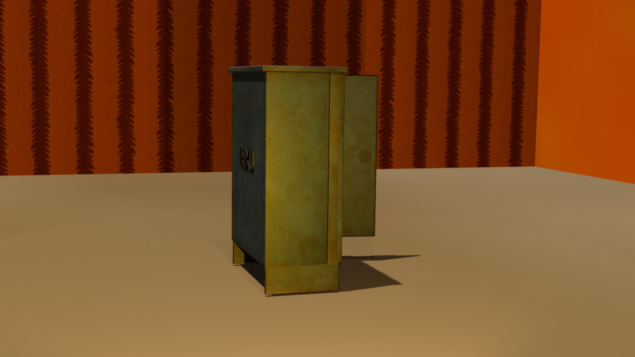 Industrial Utility Box Game Ready Low Poly 3D Model Low-poly 3D model_4