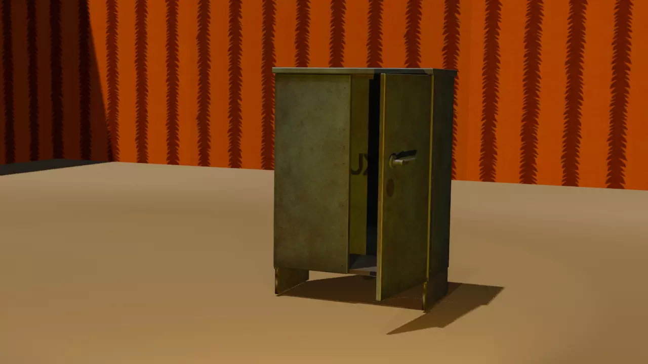 Industrial Utility Box Game Ready Low Poly 3D Model Low-poly 3D model_0