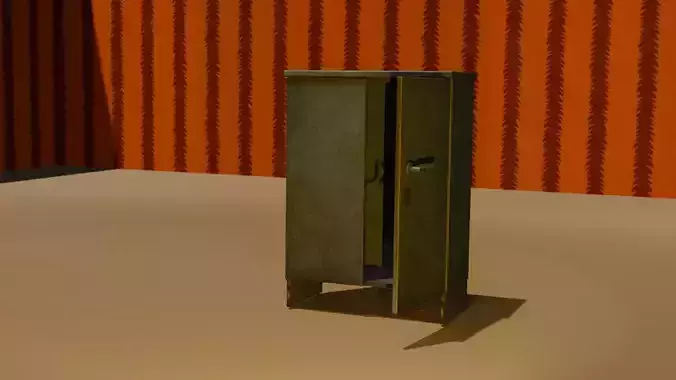 Industrial Utility Box Game Ready Low Poly 3D Model Low-poly 3D model