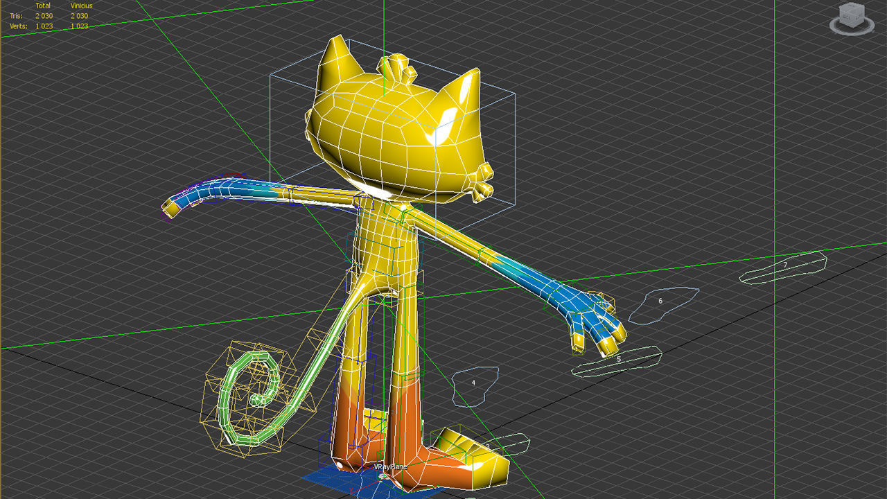 Vinicius Olympic Games Mascot 2016 Rigged Toon Shader Low-poly 3D model_8