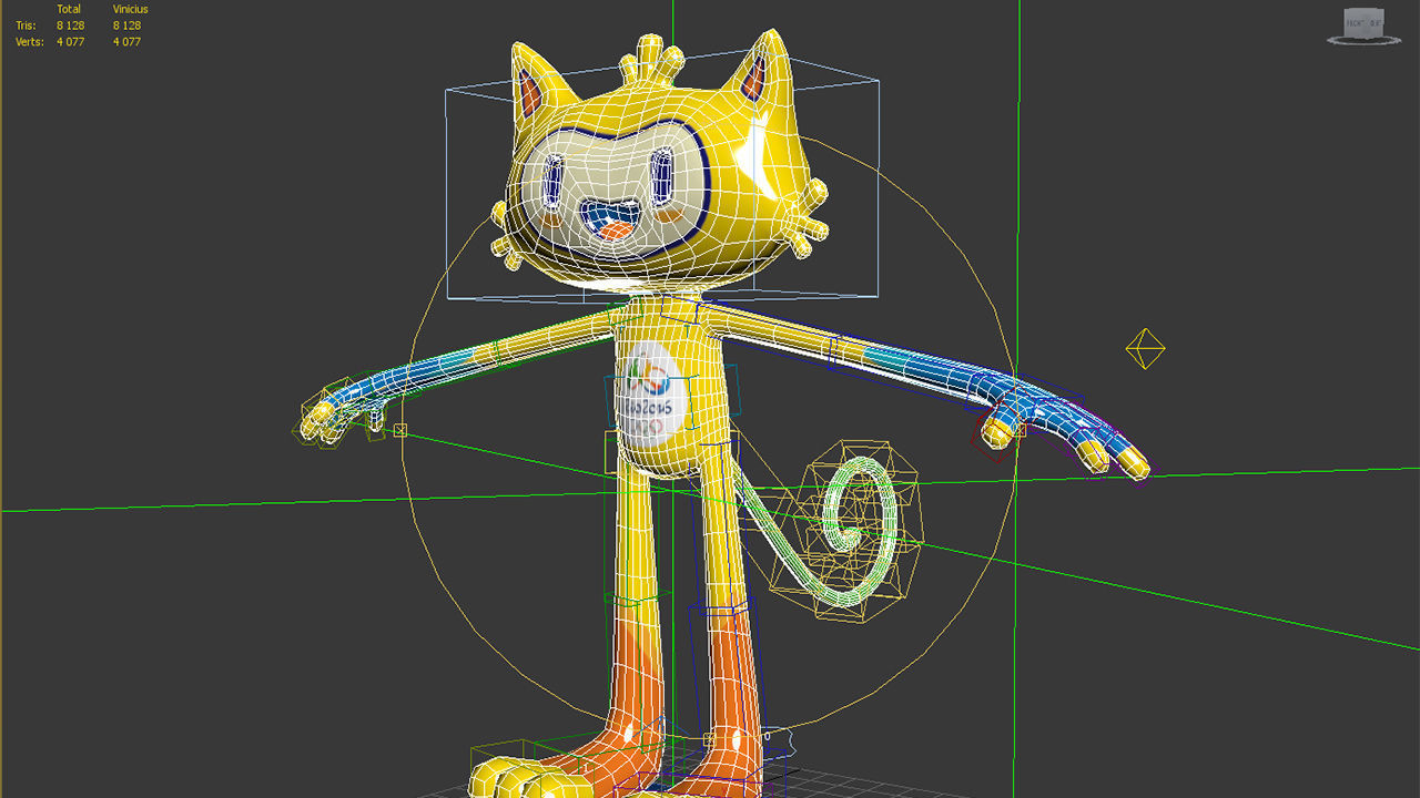 Vinicius Olympic Games Mascot 2016 Rigged Toon Shader Low-poly 3D model_6