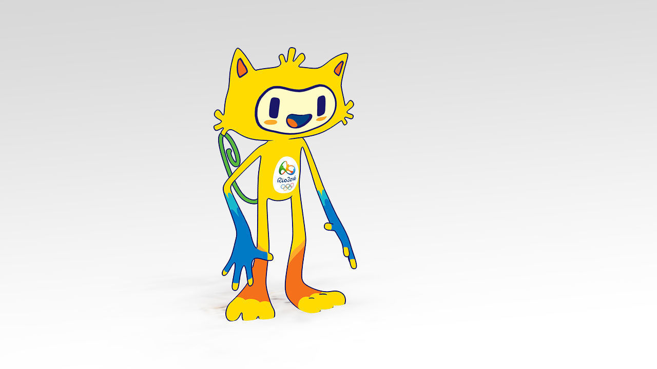 Vinicius Olympic Games Mascot 2016 Rigged Toon Shader Low-poly 3D model_3