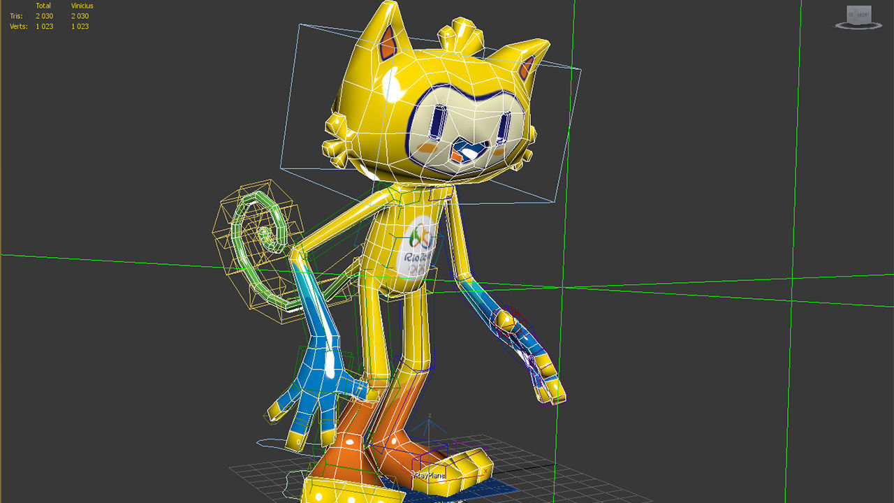 Vinicius Olympic Games Mascot 2016 Rigged Toon Shader Low-poly 3D model_5