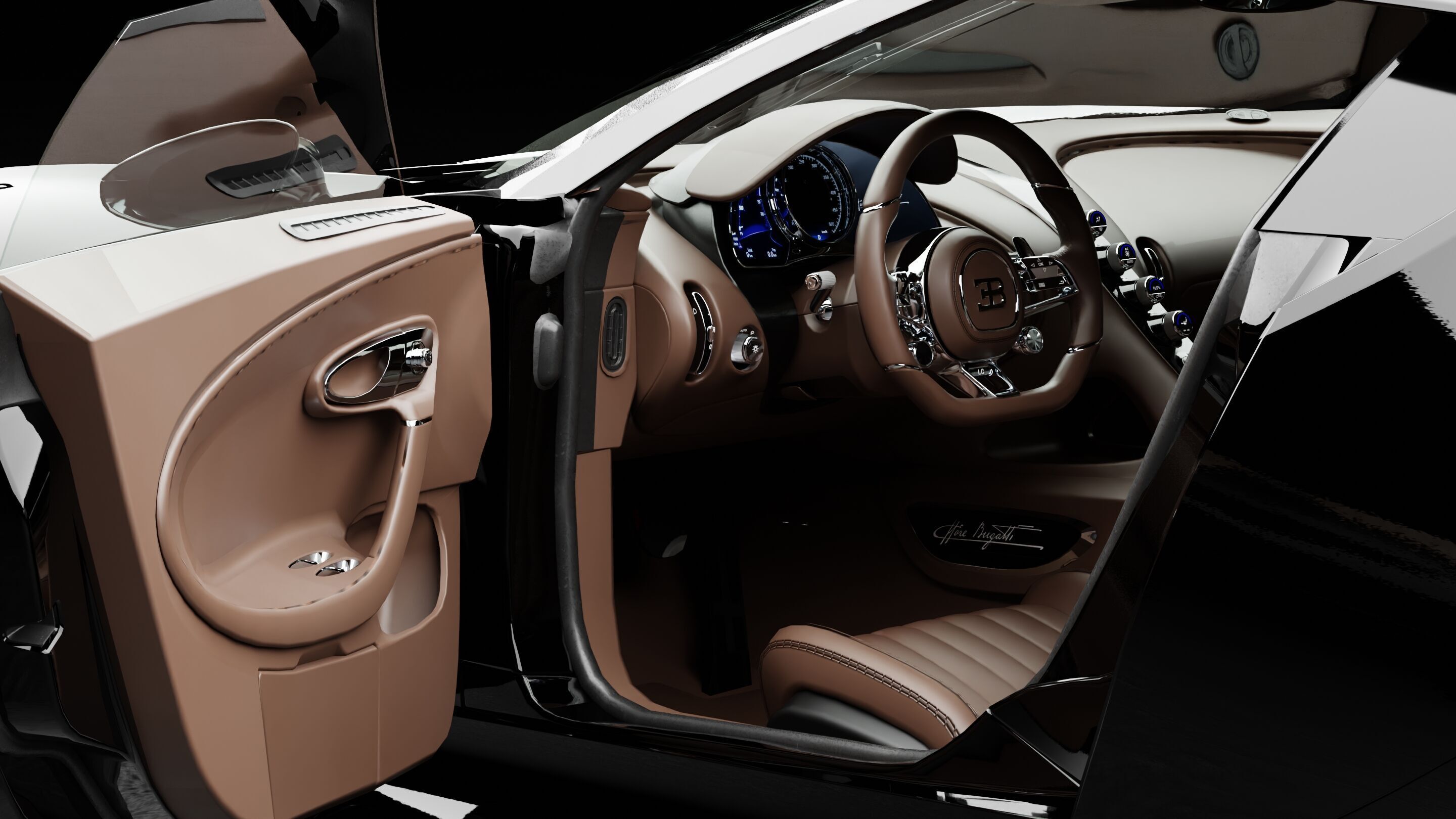 Bugatti La Voiture Noire 3D model_4