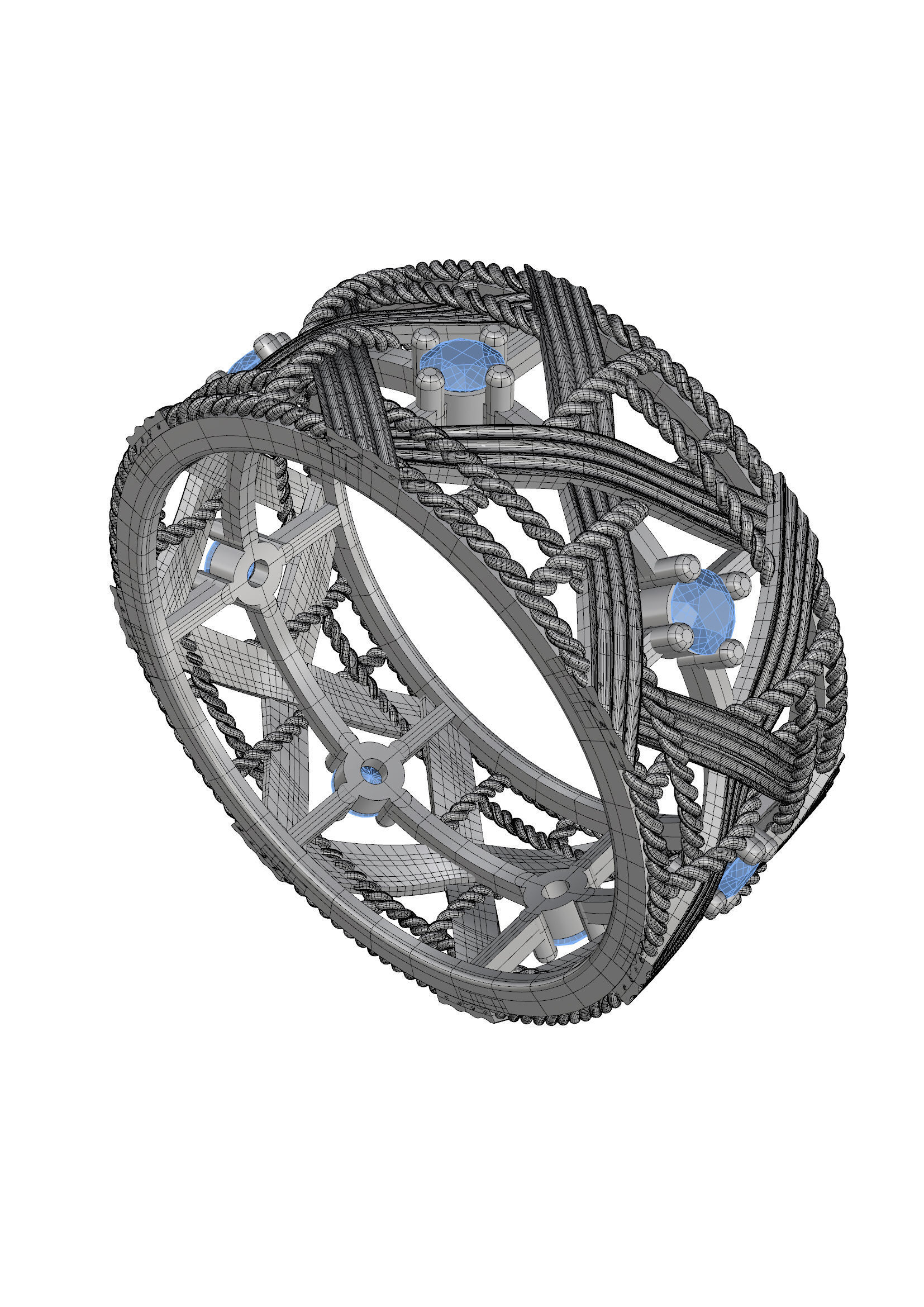 Beautiful ring 3D print model_3