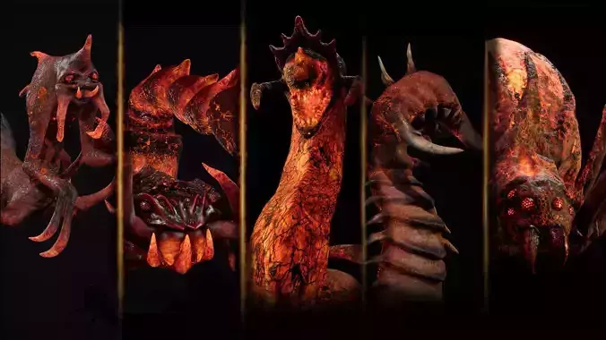 Pack of hell monsters 3D Model Collection