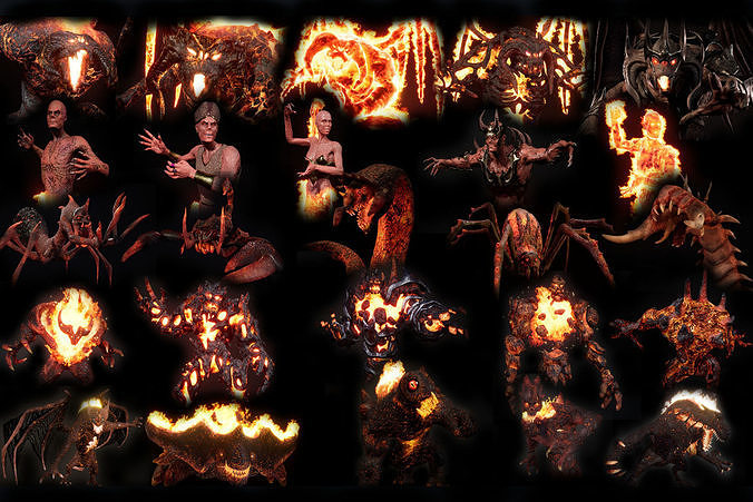 Hell mega bundle 3D Model Collection