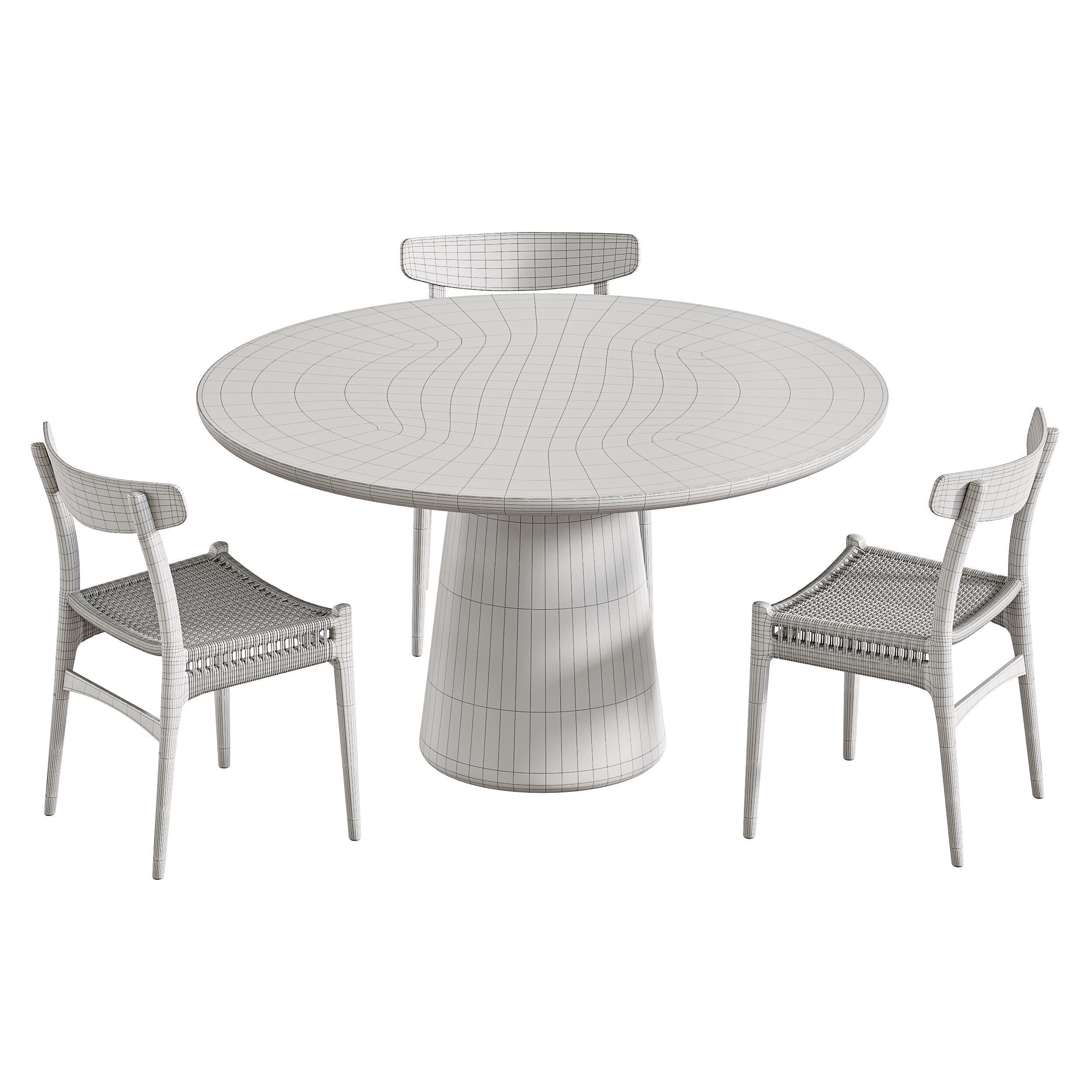 Makoto dining table 3D model_14