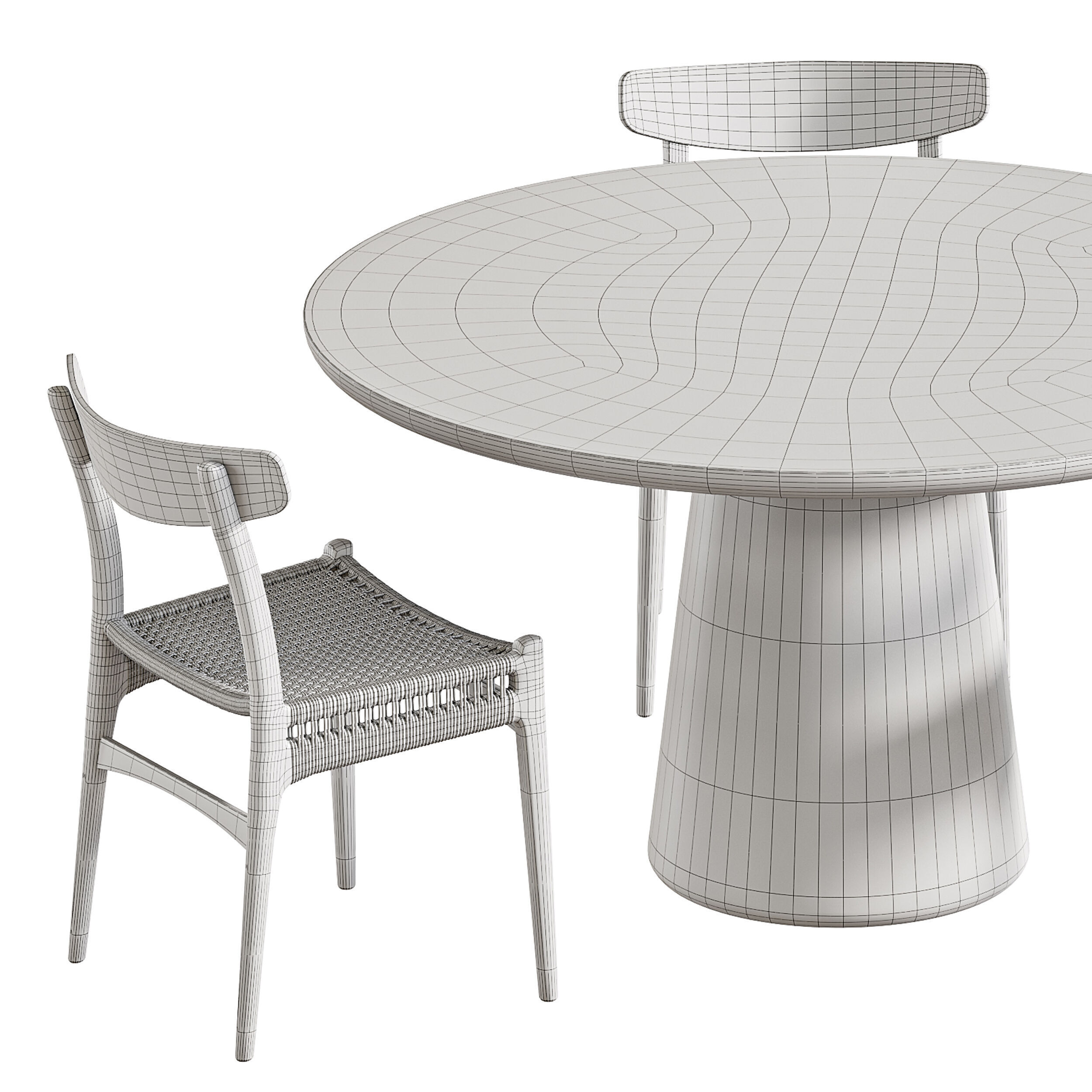 Makoto dining table 3D model_15
