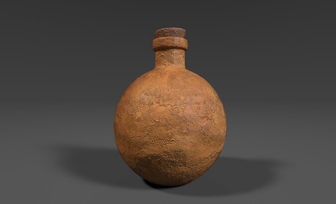 Clay Vial 3D Model Low-poly 3D model