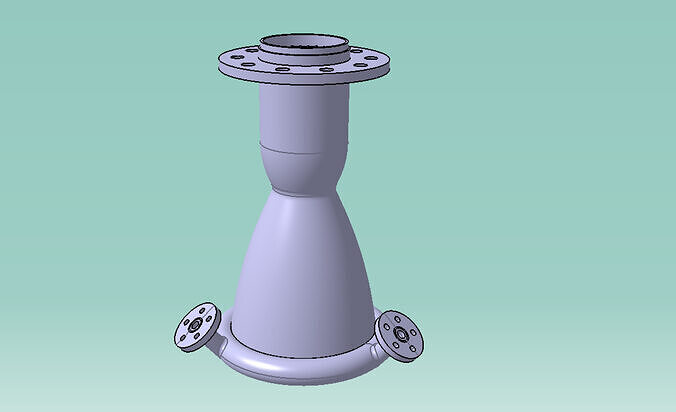3D printing rocket engine Low-poly 3D model