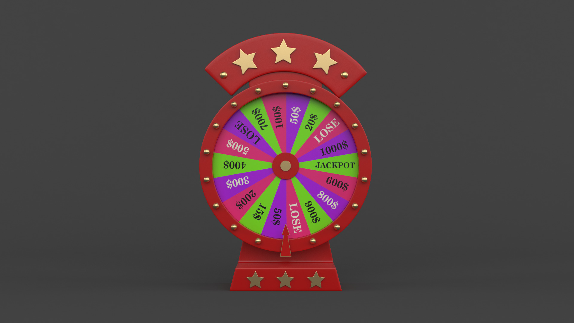 Wheel of Fortune 3D model_1