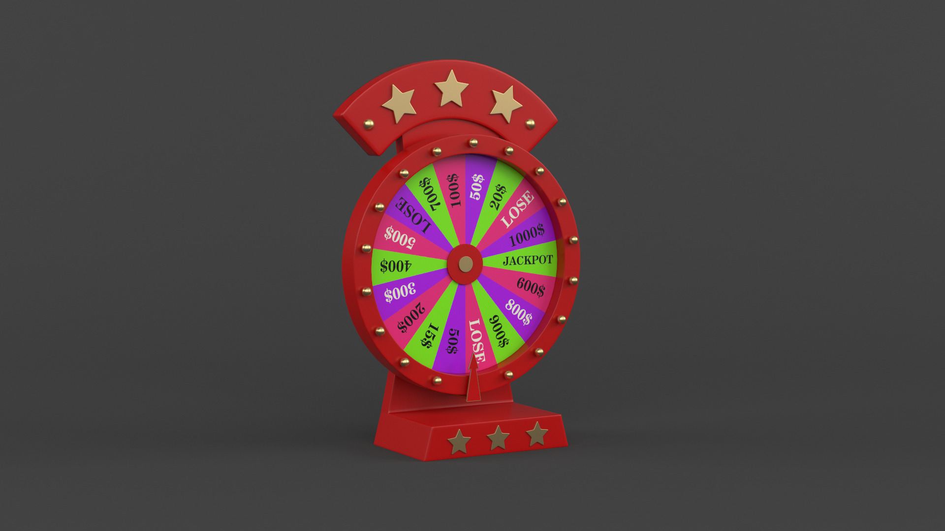 Wheel of Fortune 3D model_4