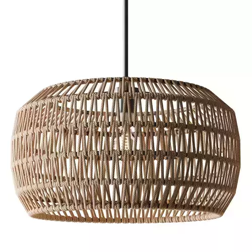 Handmade Woven Rattan Decorative Chandelier 3D model