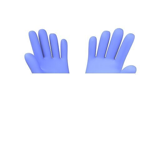 Surgical Gloves Icon v1 002 Low-poly 3D model