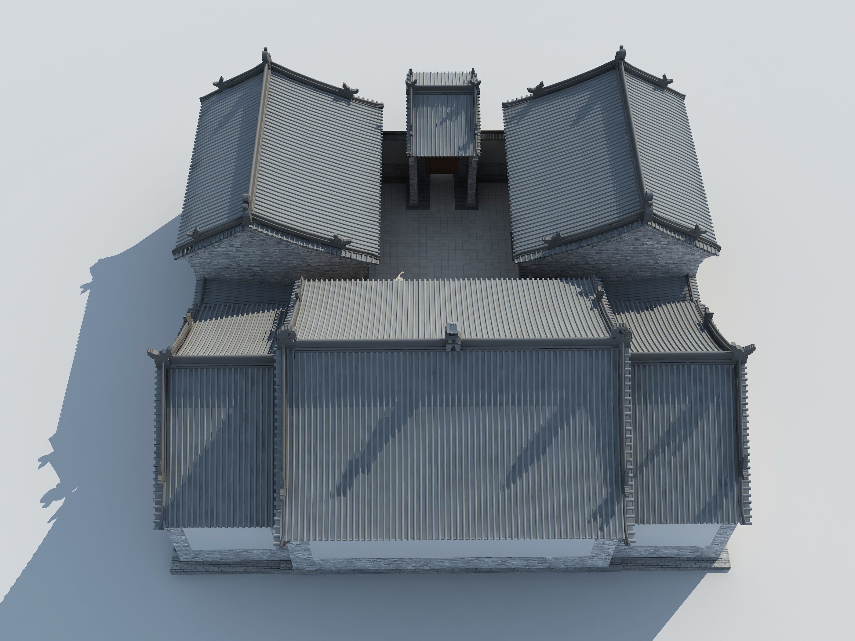 Chinese ancient architecture Low-poly 3D model_6