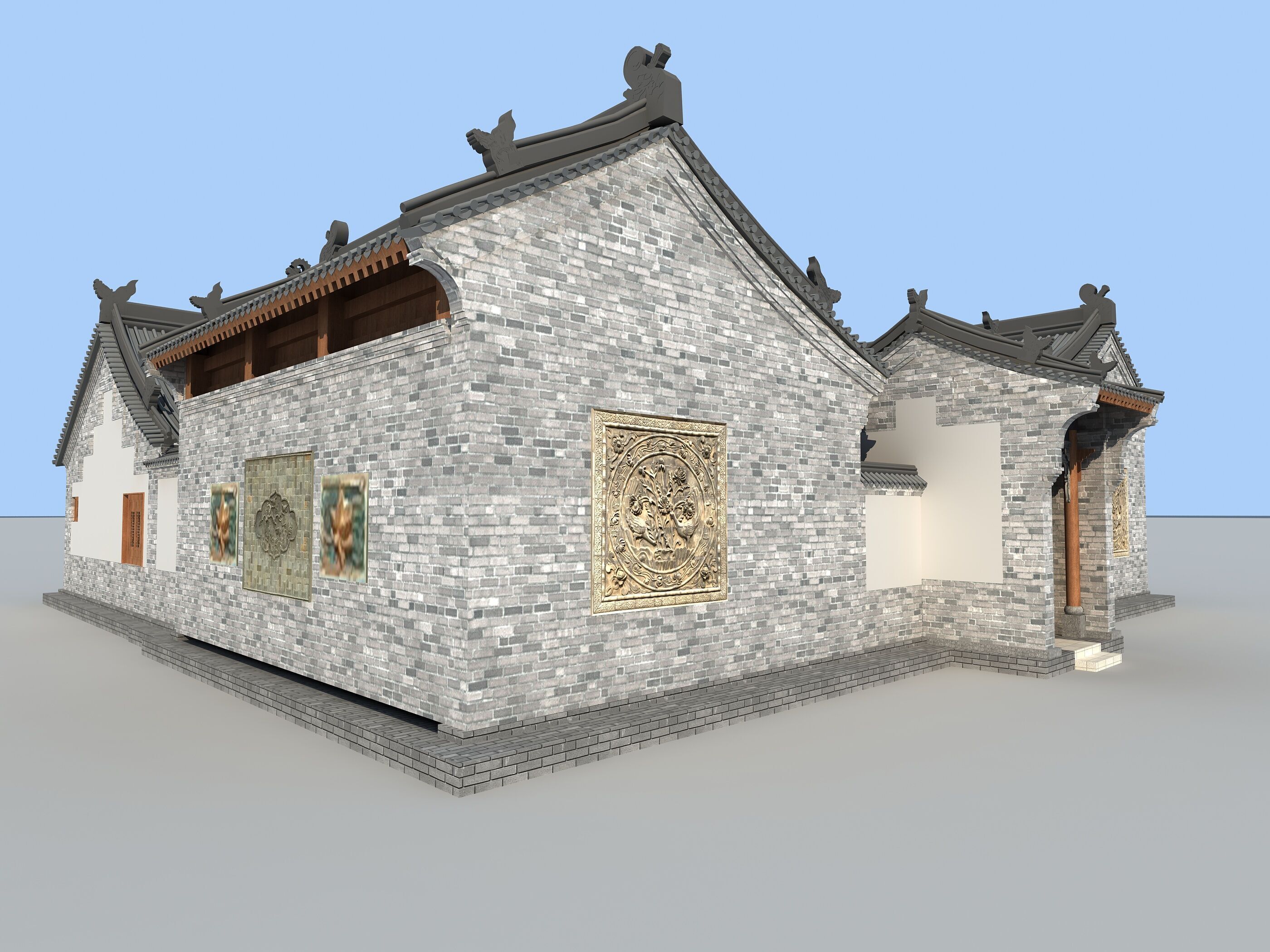 Chinese ancient architecture Low-poly 3D model_20