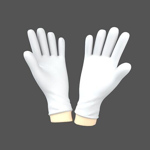 Surgical Gloves Icon v1 003 Low-poly 3D model