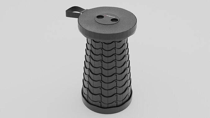 Plastic Stool Low-poly 3D model