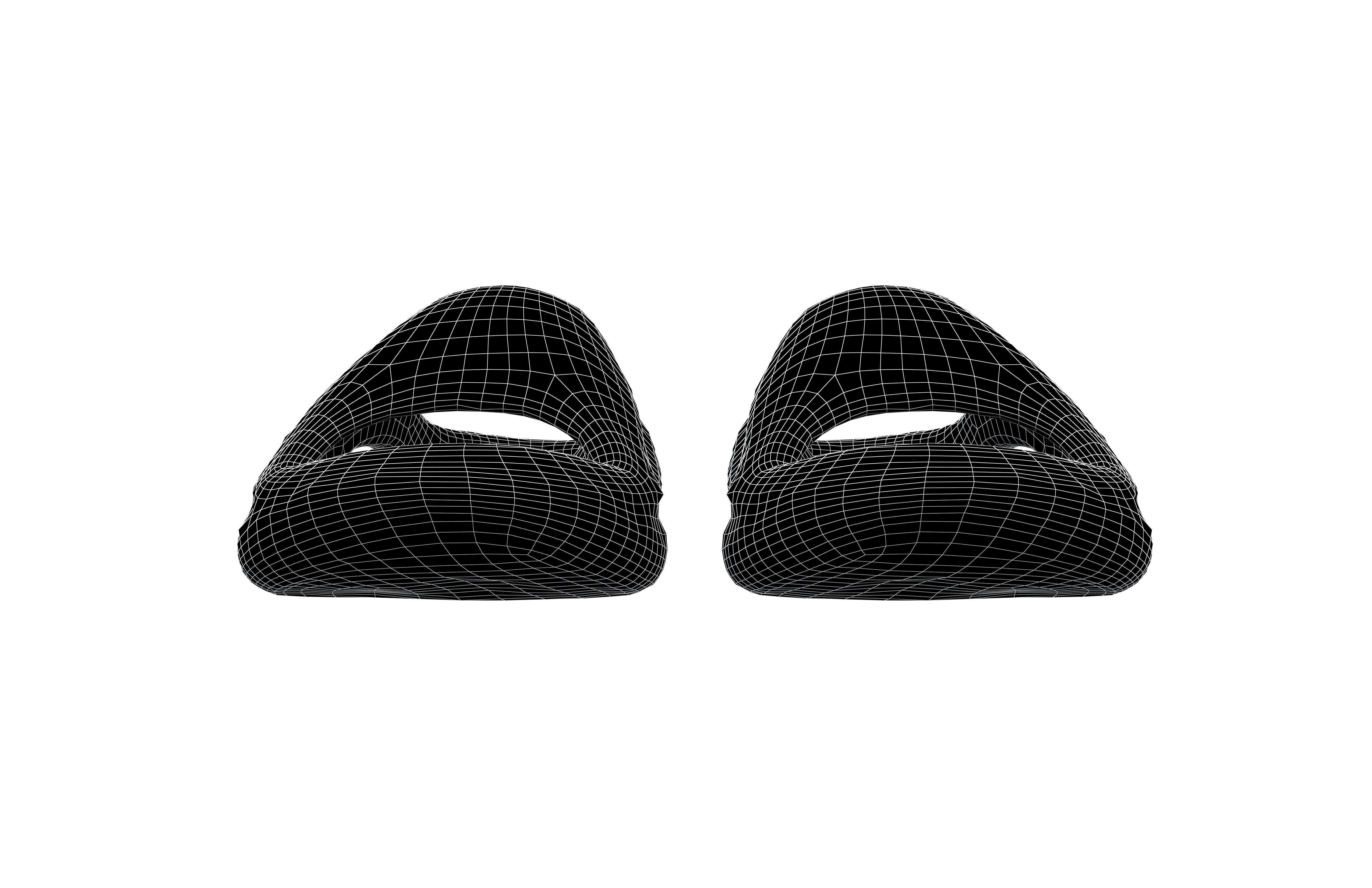 Plastic Slippers v1 001 Low-poly 3D model_5