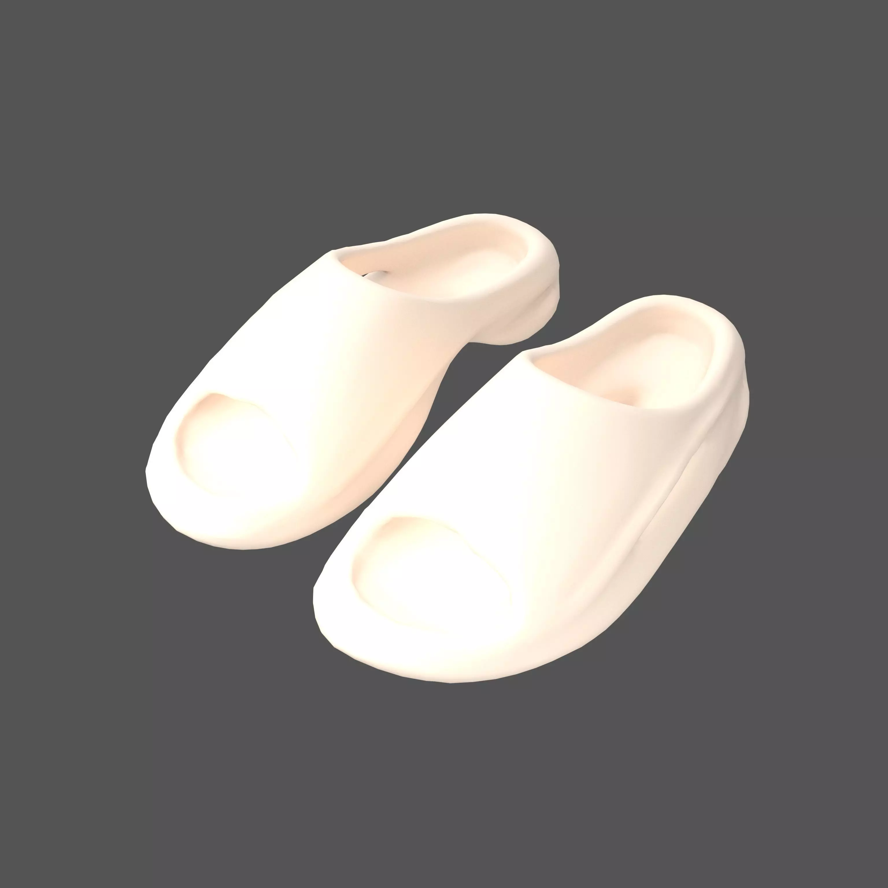 Plastic Slippers v1 001 Low-poly 3D model_0