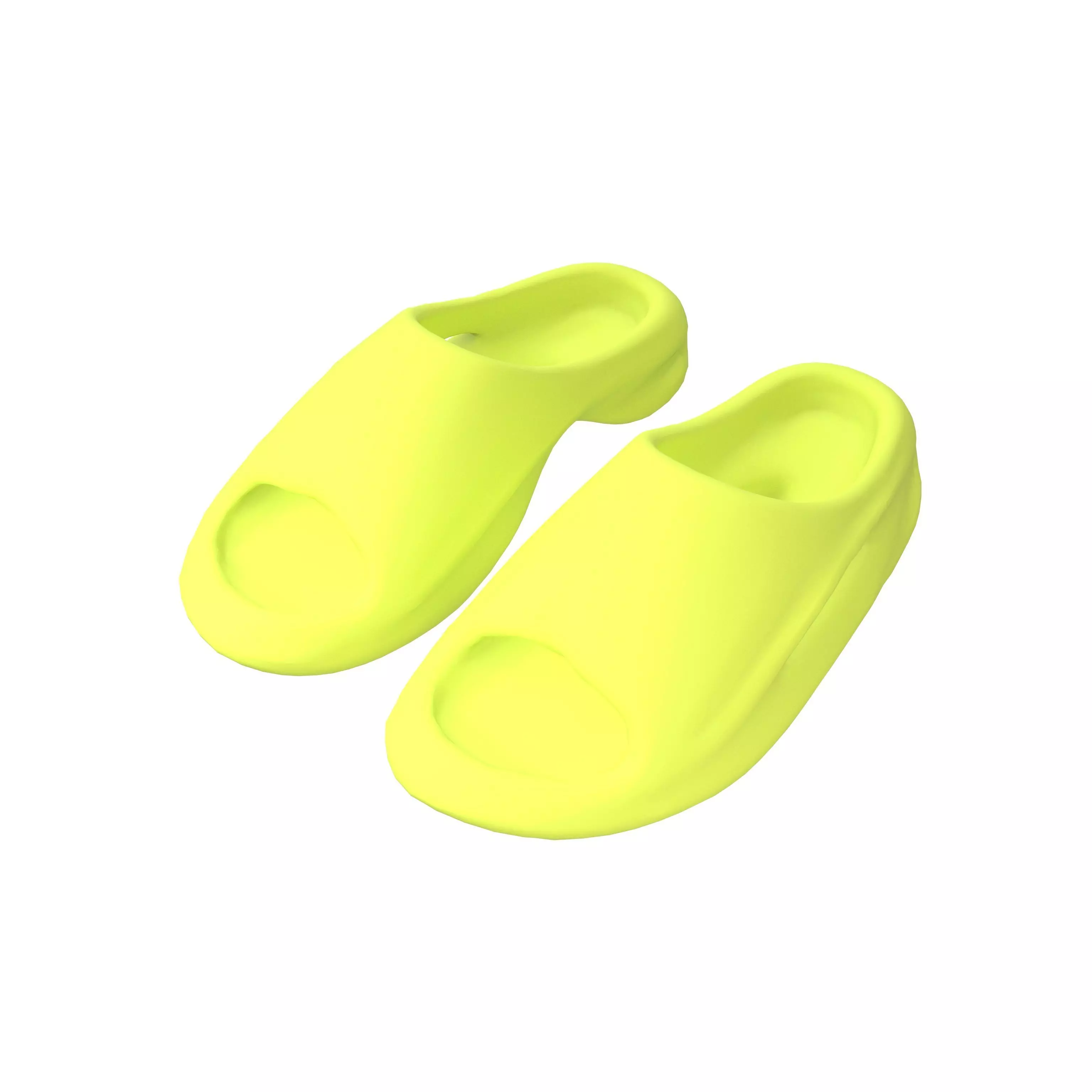 Plastic Slippers v1 003 Low-poly 3D model