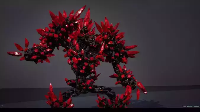 Crystal golem low-poly game engine ready 3D model Low-poly 3D model