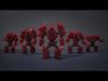 Crystal golem low-poly game engine ready 3D model Low-poly 3D model_2