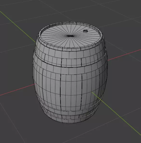 Wooden Barrel 3D Model Low-poly 3D model_3