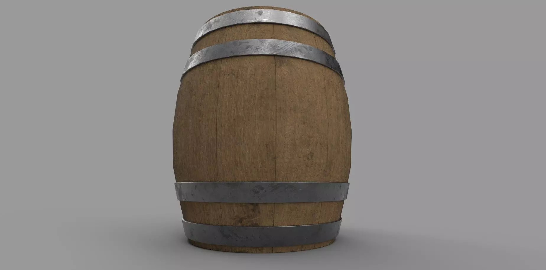 Wooden Barrel 3D Model Low-poly 3D model_4