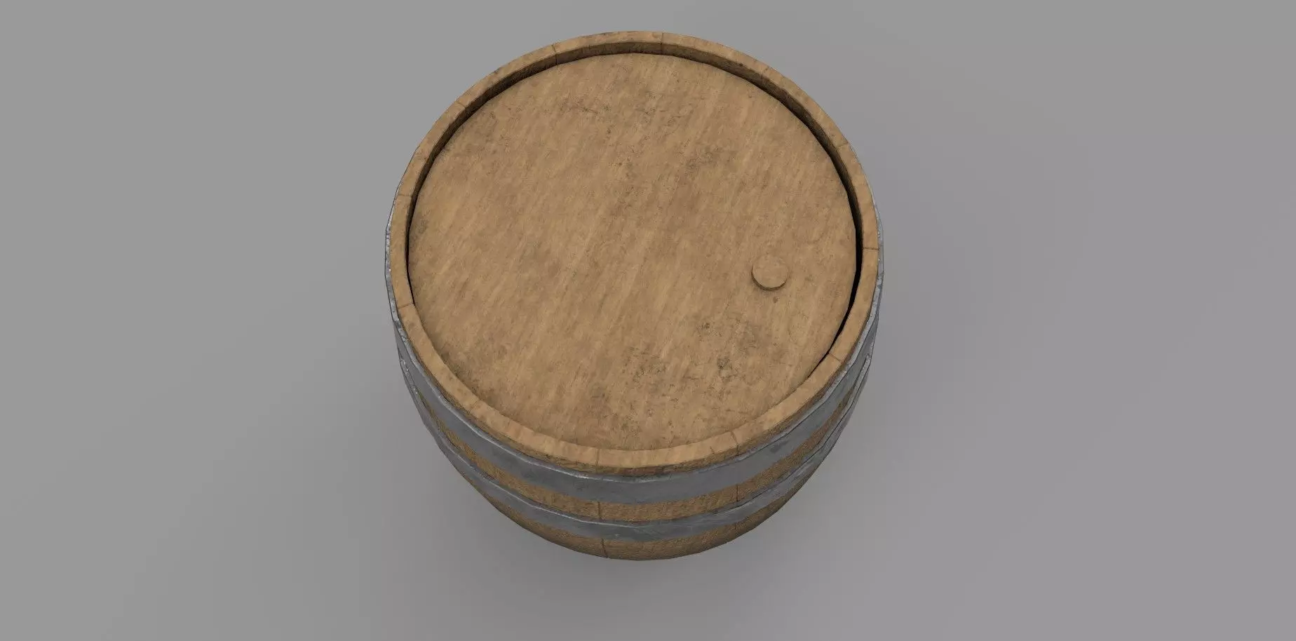 Wooden Barrel 3D Model Low-poly 3D model_1