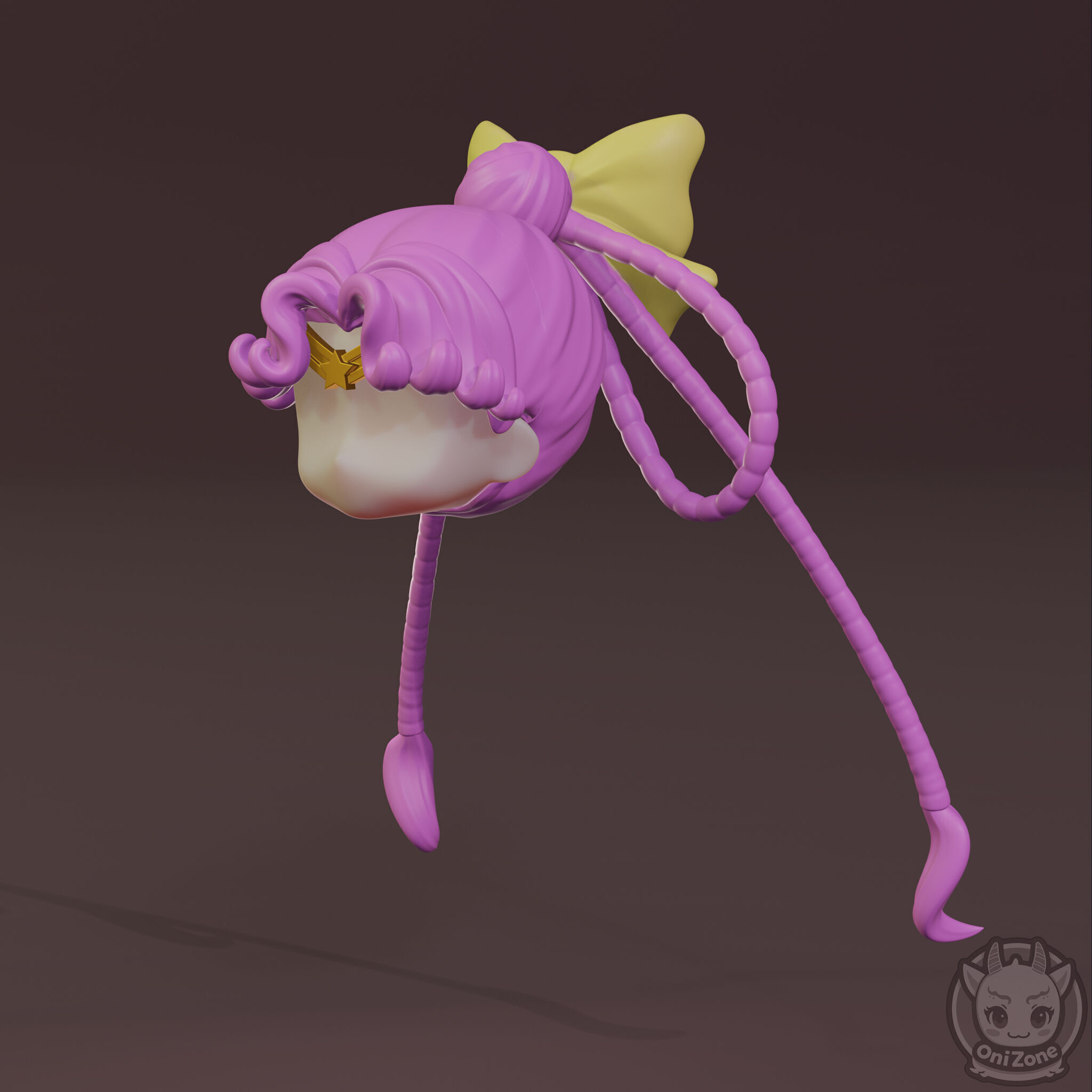 Sailor Ceres Hair for Nendoroid 3D print model_2