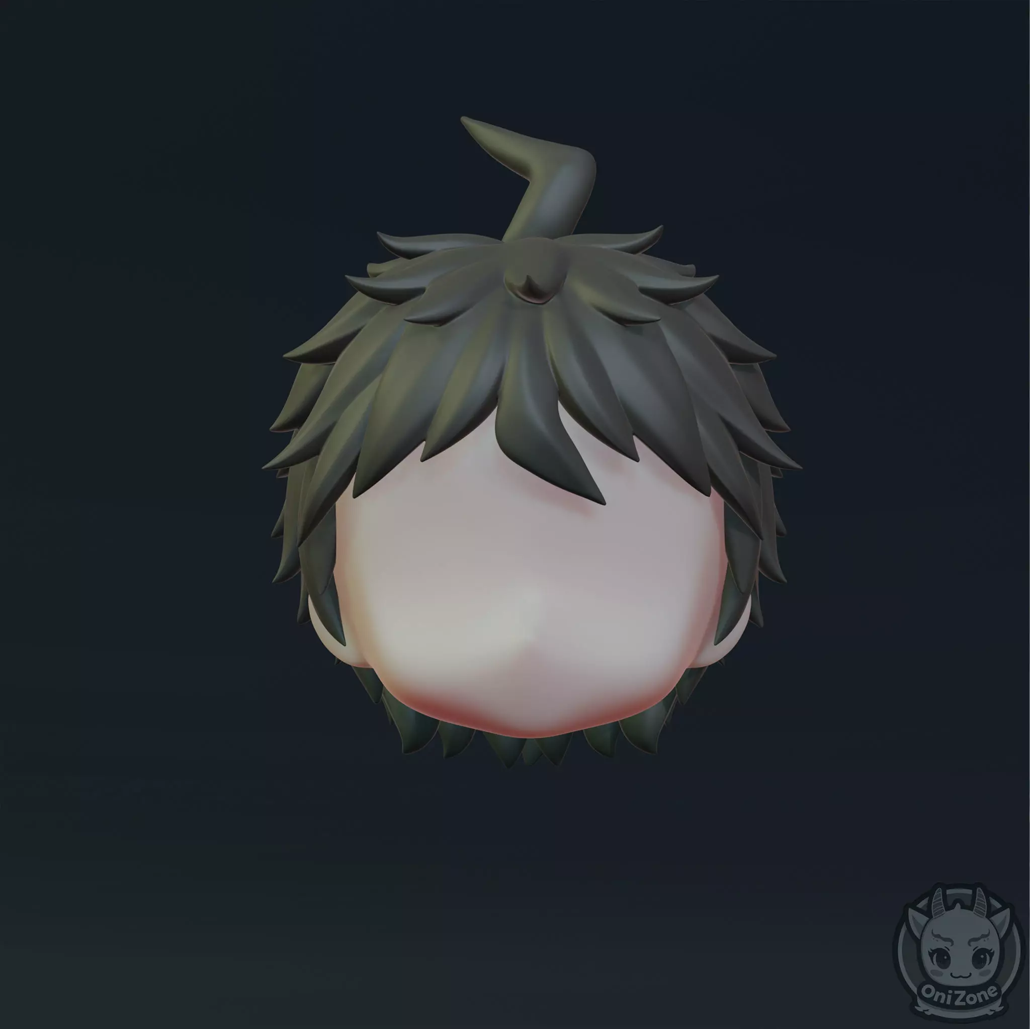 Hinata Hajime Hair for Nendoroid 3D print model_0