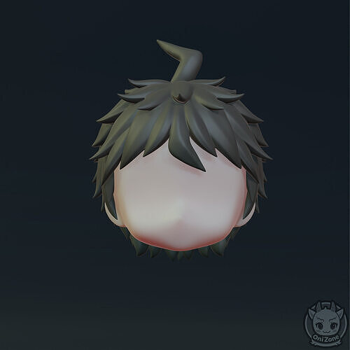 Hinata Hajime Hair for Nendoroid 3D print model